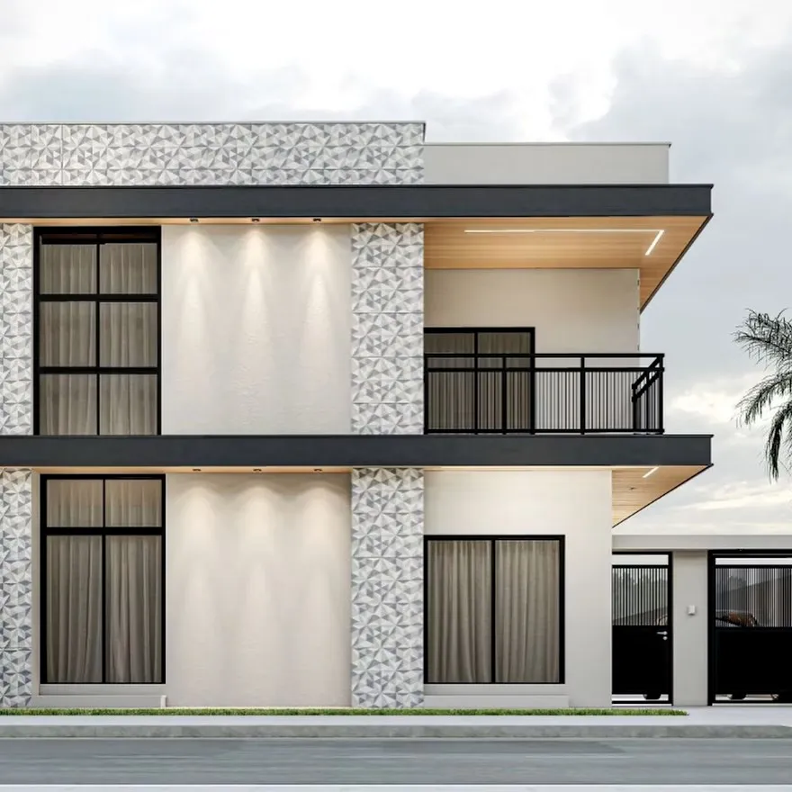 a modern building with a unique design