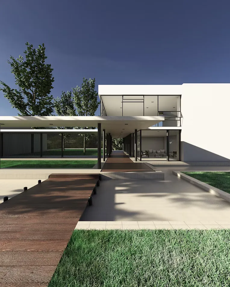 a modern building with a unique design